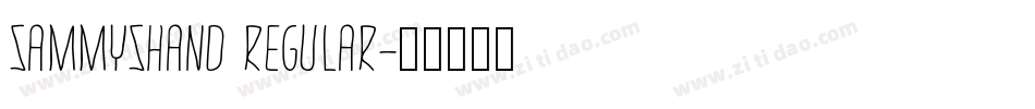 SammysHand Regular字体转换